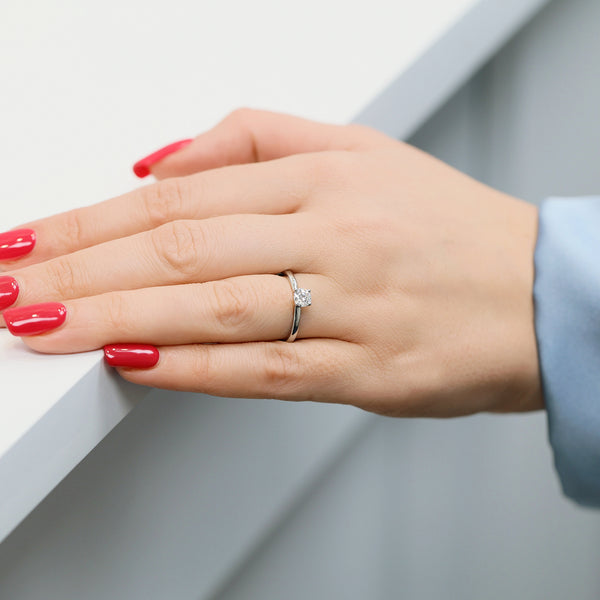 Berry's Platinum GIA Certificated Round Brilliant Cut Diamond Ring With A Four Claw Setting - Berry's Jewellers