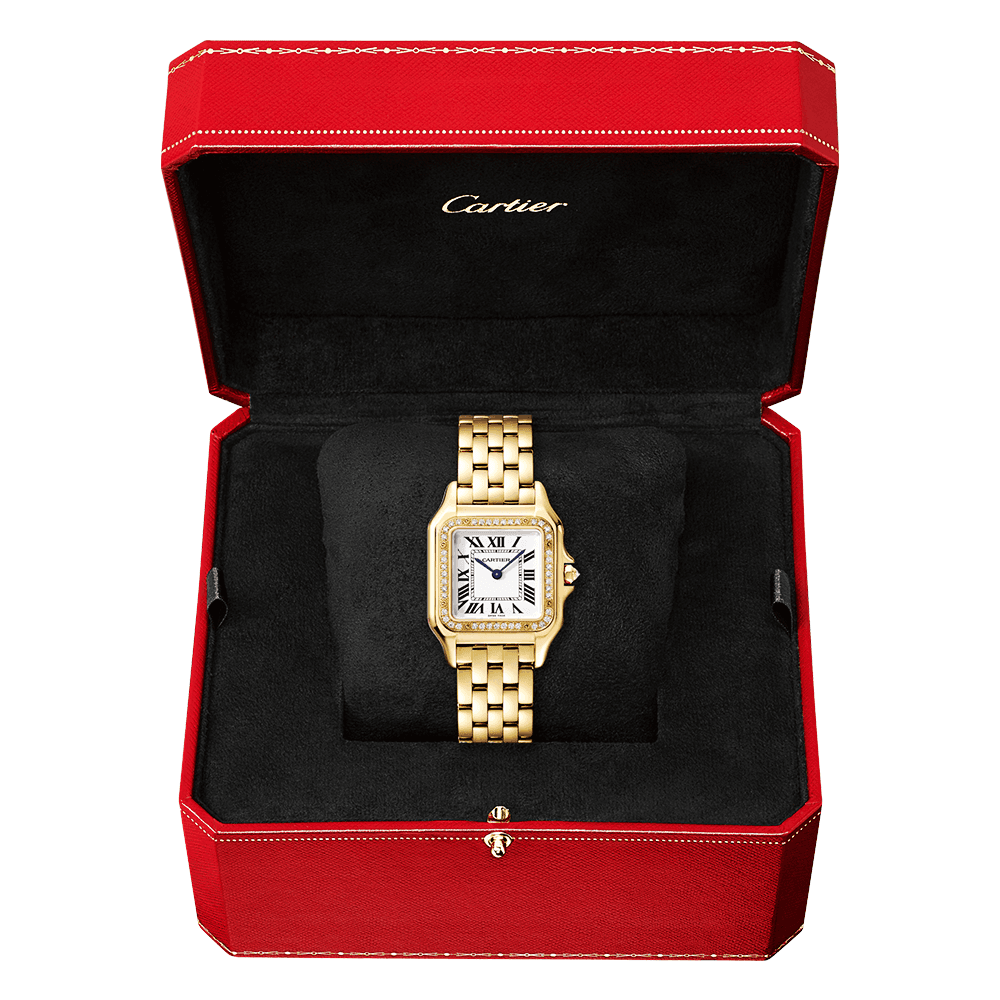 Panthère de Cartier Medium 18ct Yellow Gold Diamond Set Watch