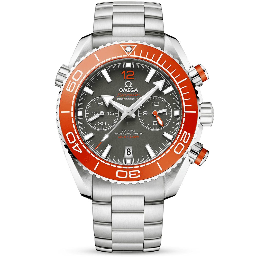 Seamaster Planet Ocean 600m Grey Dial & Orange Bezel Bracelet Watch