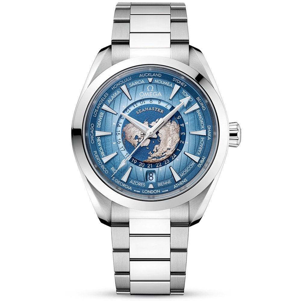 Seamaster Aqua Terra GMT Worldtimer 43mm Summer Blue Dial Men's Watch