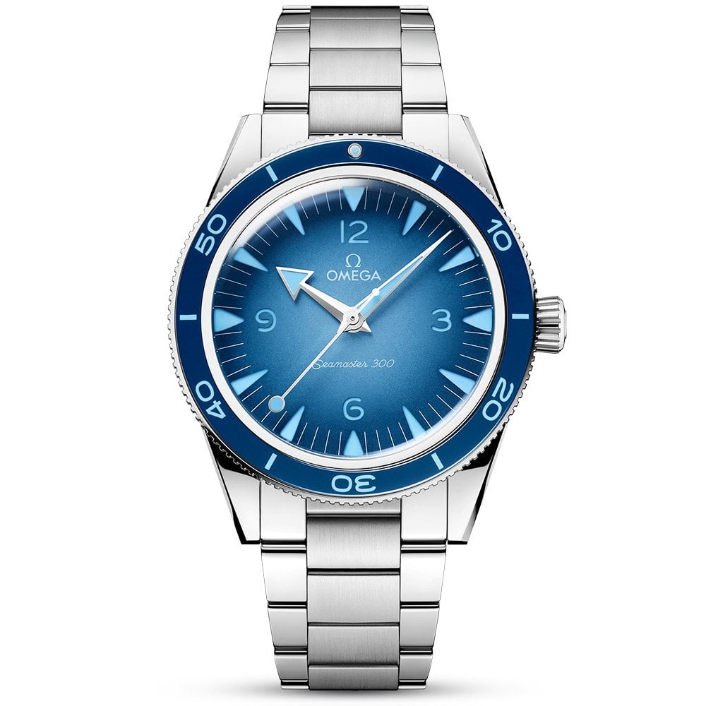Seamaster 300 41mm Summer Blue Dial Men's Automatic Bracelet Watch