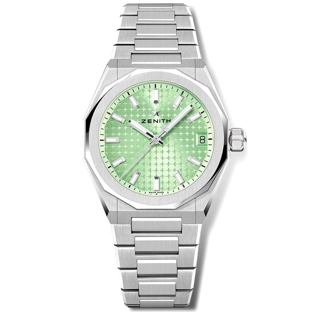DEFY Skyline 36mm Pastel Green Dial Ladies Automatic Bracelet Watch