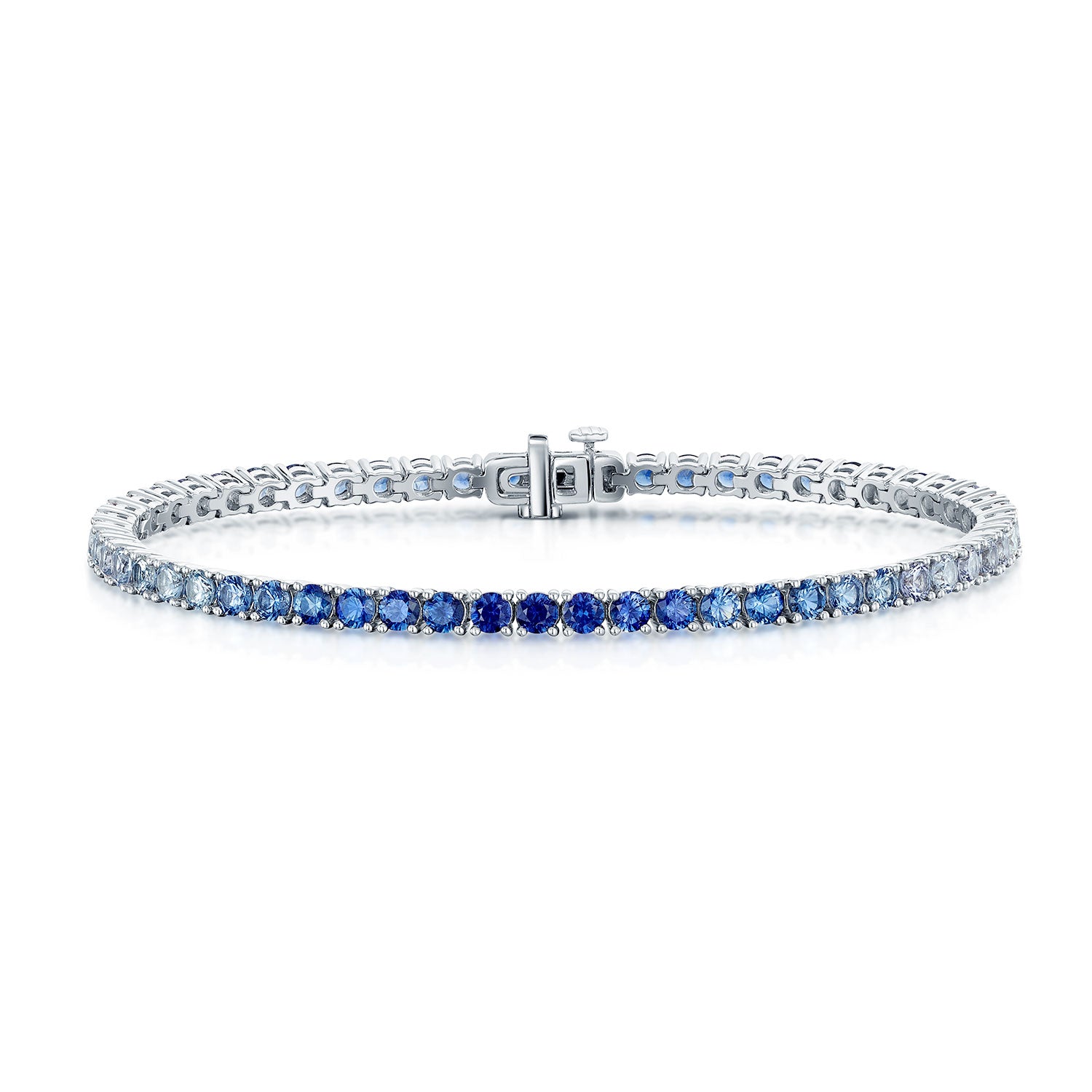 Berry's 18ct White Gold Sapphire and Diamond Tennis Bracelet - Berry's Jewellers