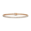 Berry's 18ct Rose Gold Round Brilliant Cut Diamond Rub Over Tennis Bracelet - Berry's Jewellers