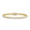 18ct Yellow Gold Round Brilliant Cut Diamond Tennis Bracelet