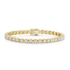 18ct Yellow Gold Round Brilliant Diamond Tennis Bracelet