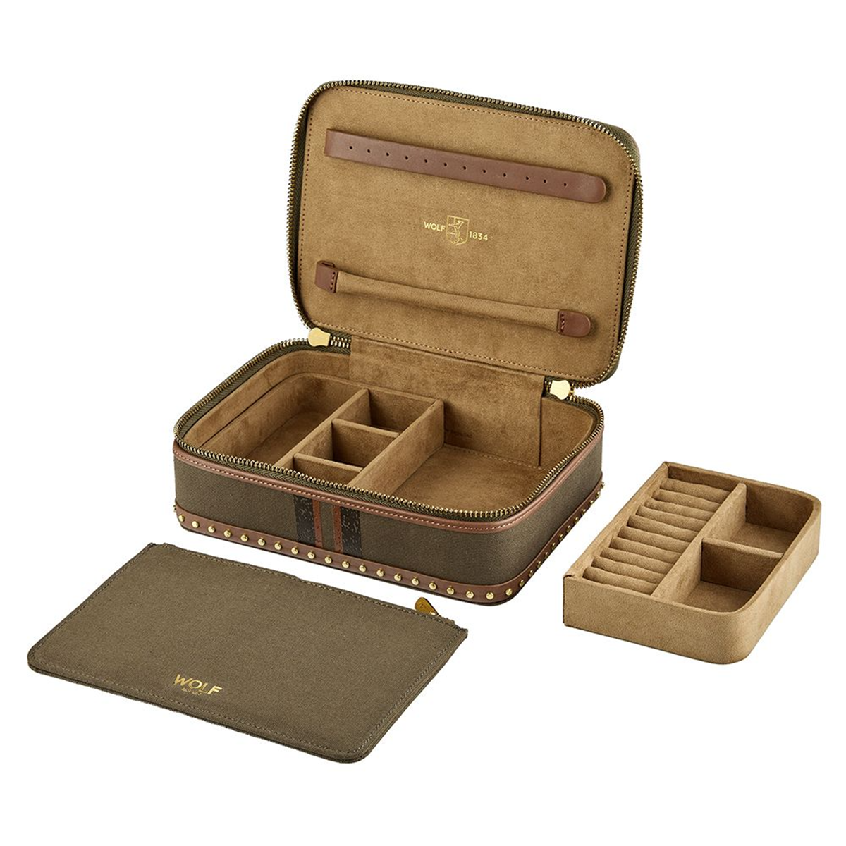 Ida Travel Zip Jewellery Case
