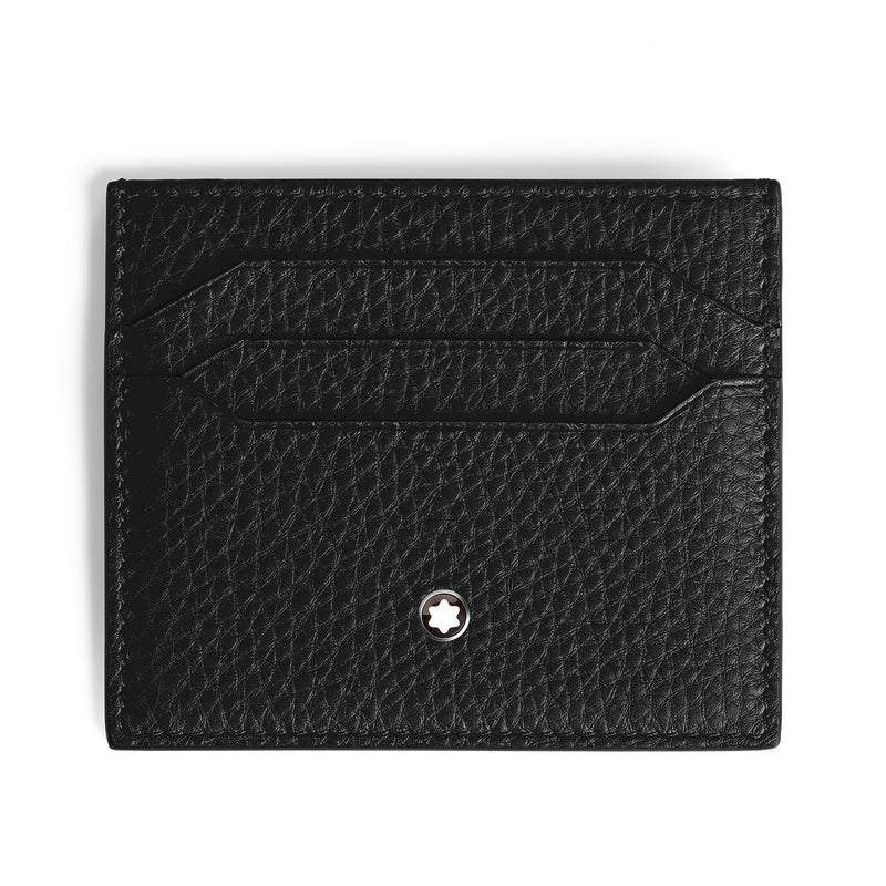 Montblanc Meisterstuck Card Holder 6cc in Grain Black Leather - Berry's Jewellers