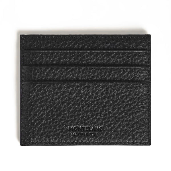 Montblanc Meisterstuck Card Holder 6cc in Grain Black Leather - Berry's Jewellers