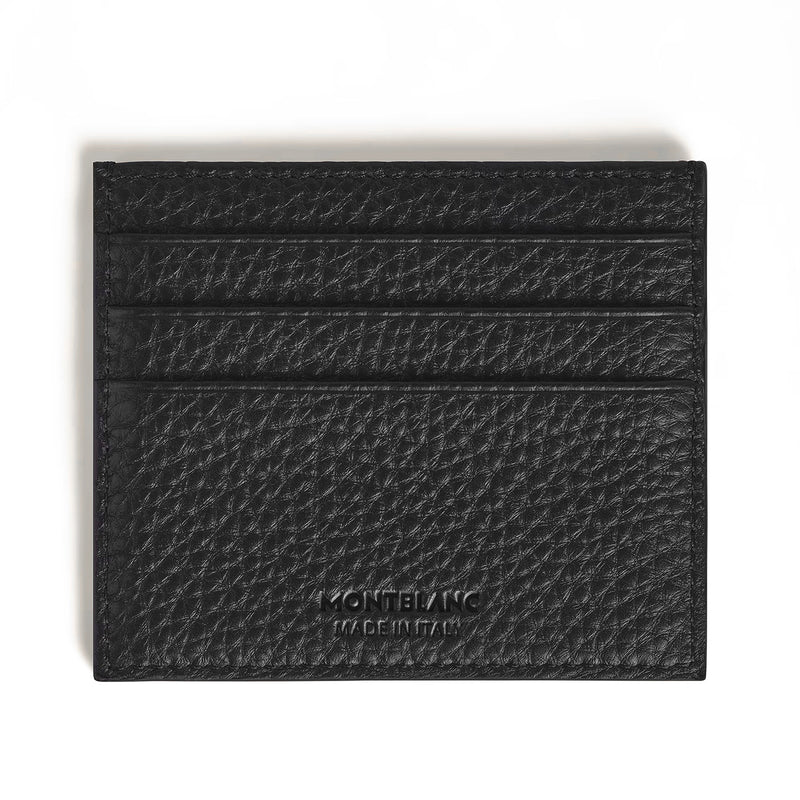 Montblanc Meisterstuck Card Holder 6cc in Grain Black Leather - Berry's Jewellers