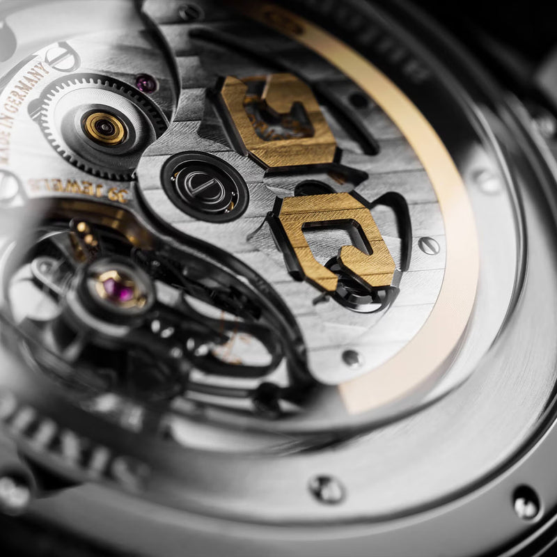 Glashütte Original PanoMatic Luna 39mm Black Tahiti Mother of Pearl Dial Strap Watch - Berry's Jewellers