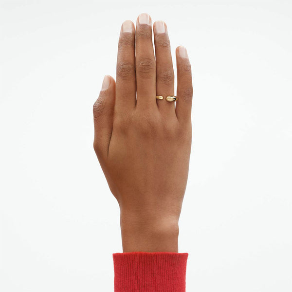 Georg Jensen Mercy 18ct Yellow Gold Plain Mini Ring - Berry's Jewellers