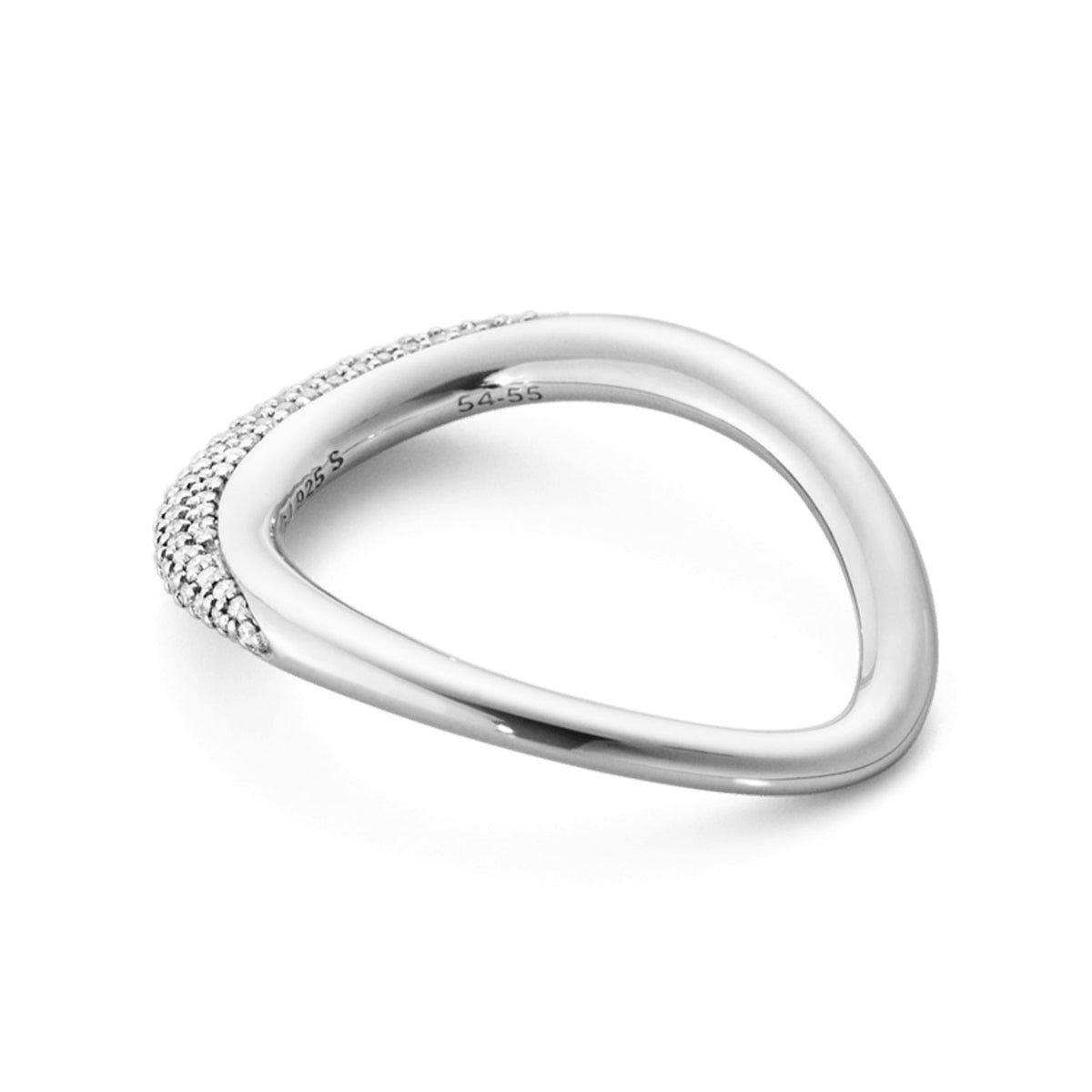 Georg Jensen Offspring Silver Diamond Set Ring - Berry's Jewellers