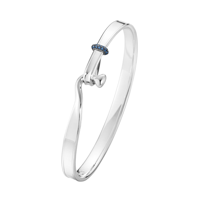 Torun Silver Blue Sapphire Set Bangle