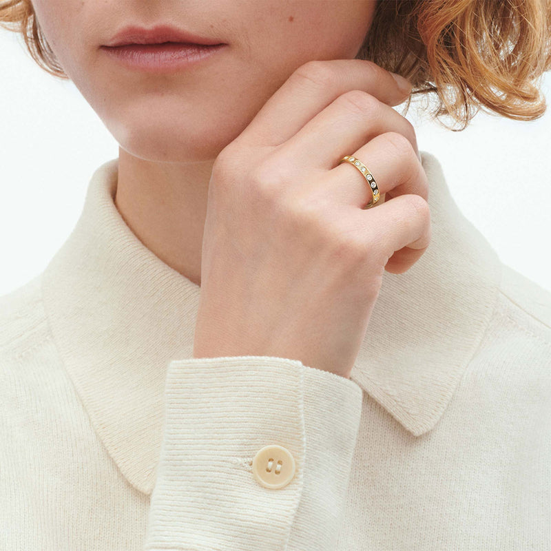 Georg Jensen Magic Yellow Gold Diamond Set Centre Ring - Berry's Jewellers