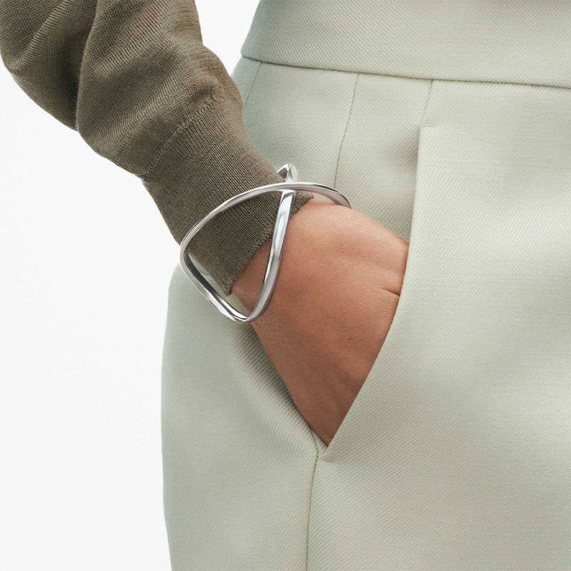 Infinity Silver Bangle