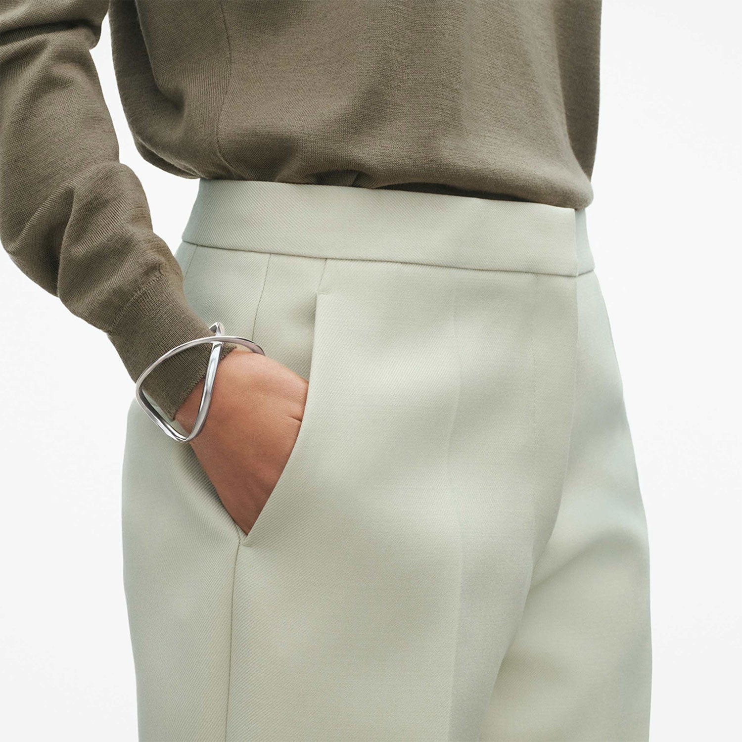 Infinity Silver Bangle
