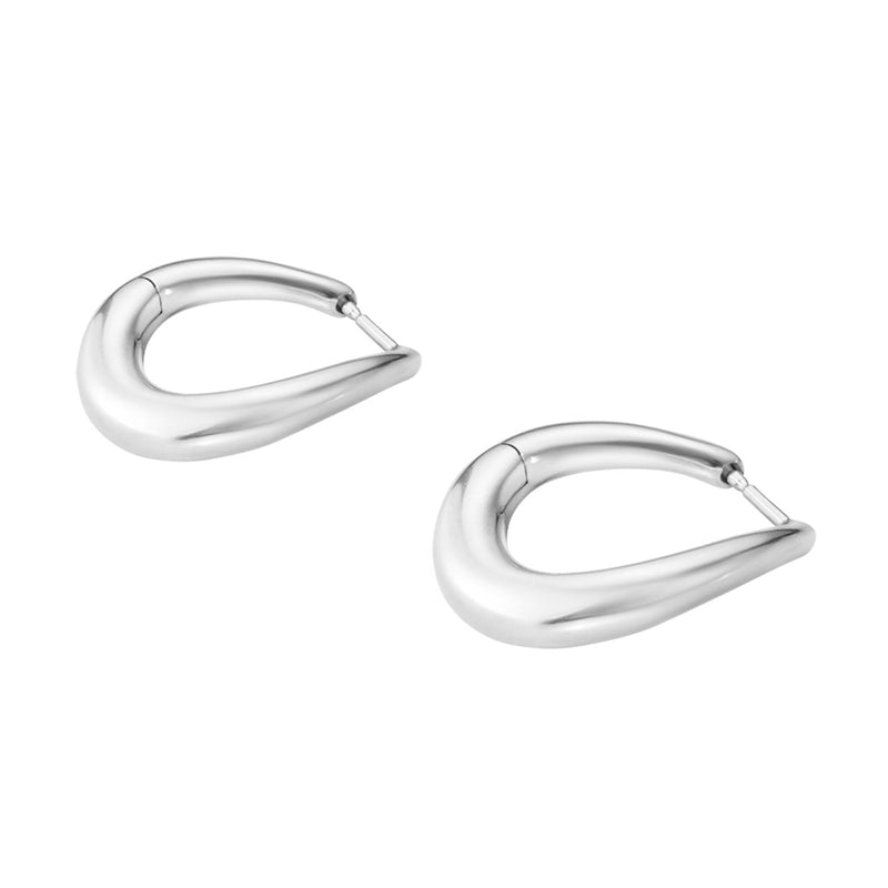 Georg Jensen Offspring Medium Sterling Silver Earhoops - Berry's Jewellers