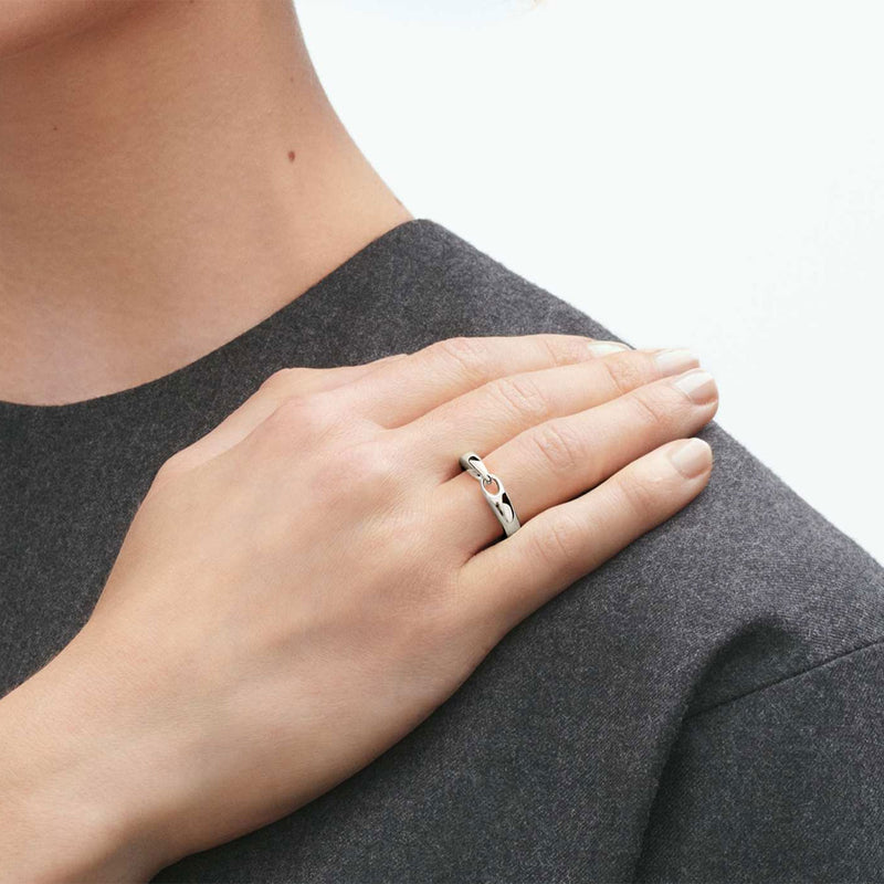 Georg Jensen Reflect Sterling Silver Small Ring - Berry's Jewellers
