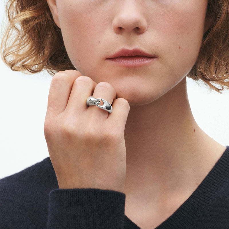 Georg Jensen Reflect Sterling Silver Large Ring - Berry's Jewellers