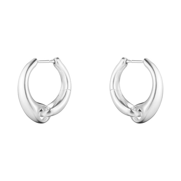 Georg Jensen Reflect Silver Large Earhoops - Berry's Jewellers