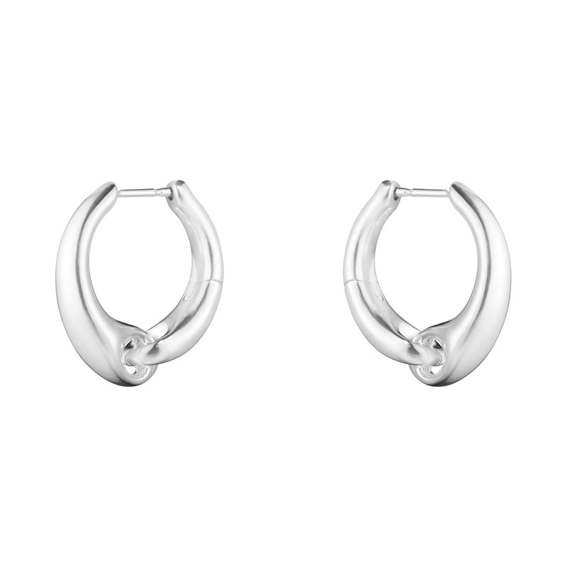 Georg Jensen Reflect Silver Large Earhoops - Berry's Jewellers