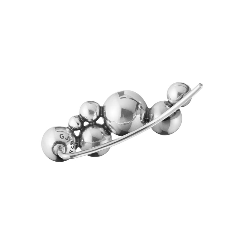 Moonlight Grapes Silver Cuff Earrings