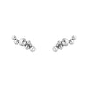 Moonlight Grapes Silver Cuff Earrings