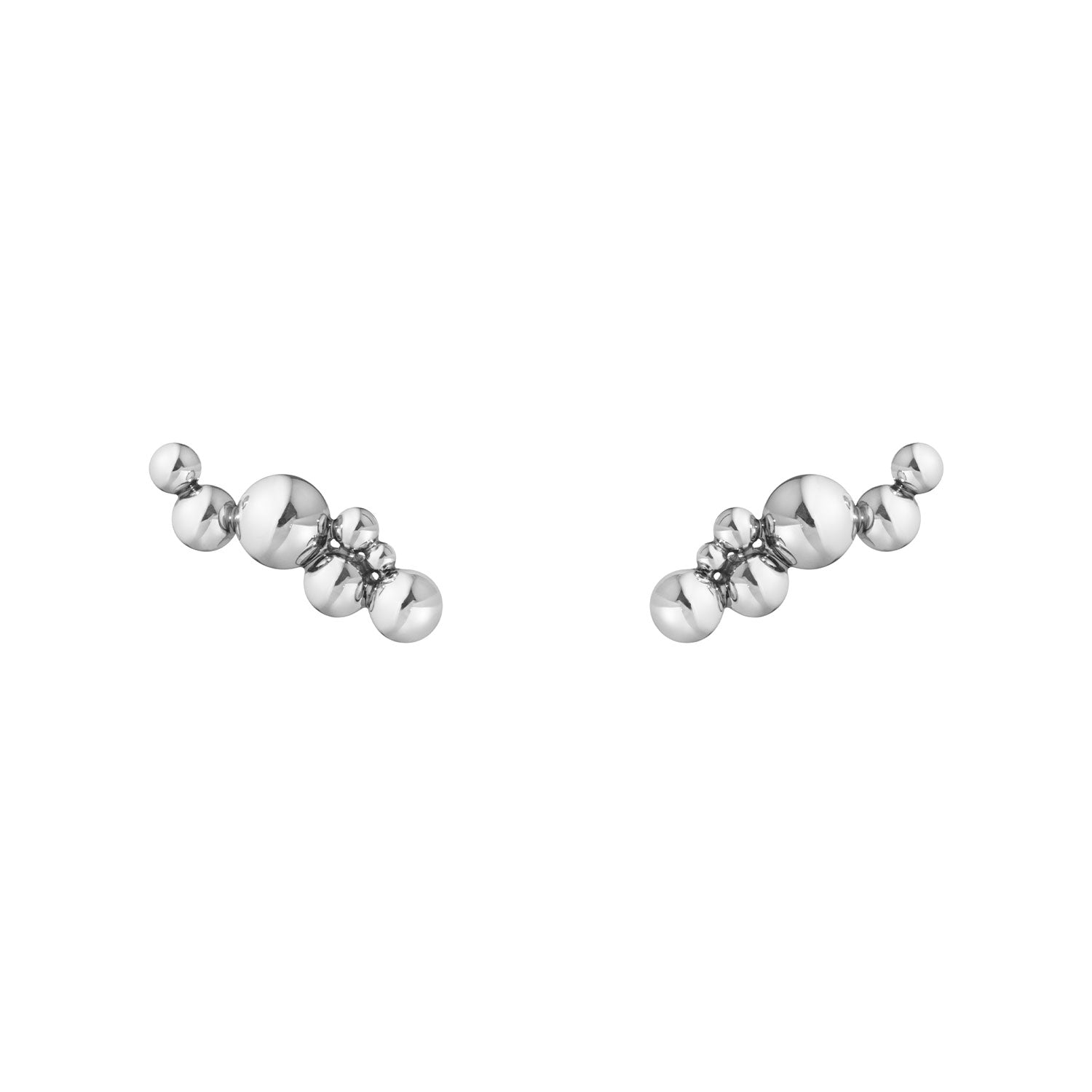 Moonlight Grapes Silver Cuff Earrings