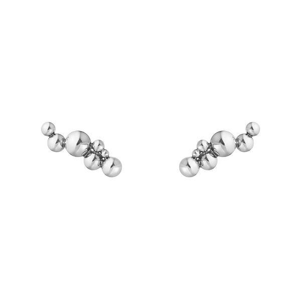 Moonlight Grapes Silver Cuff Earrings