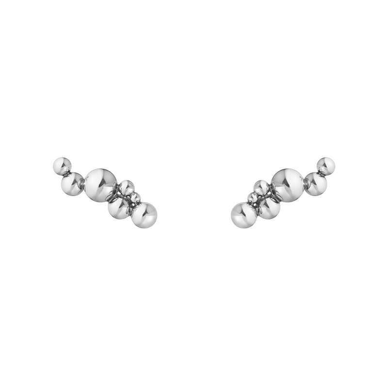 Moonlight Grapes Silver Cuff Earrings