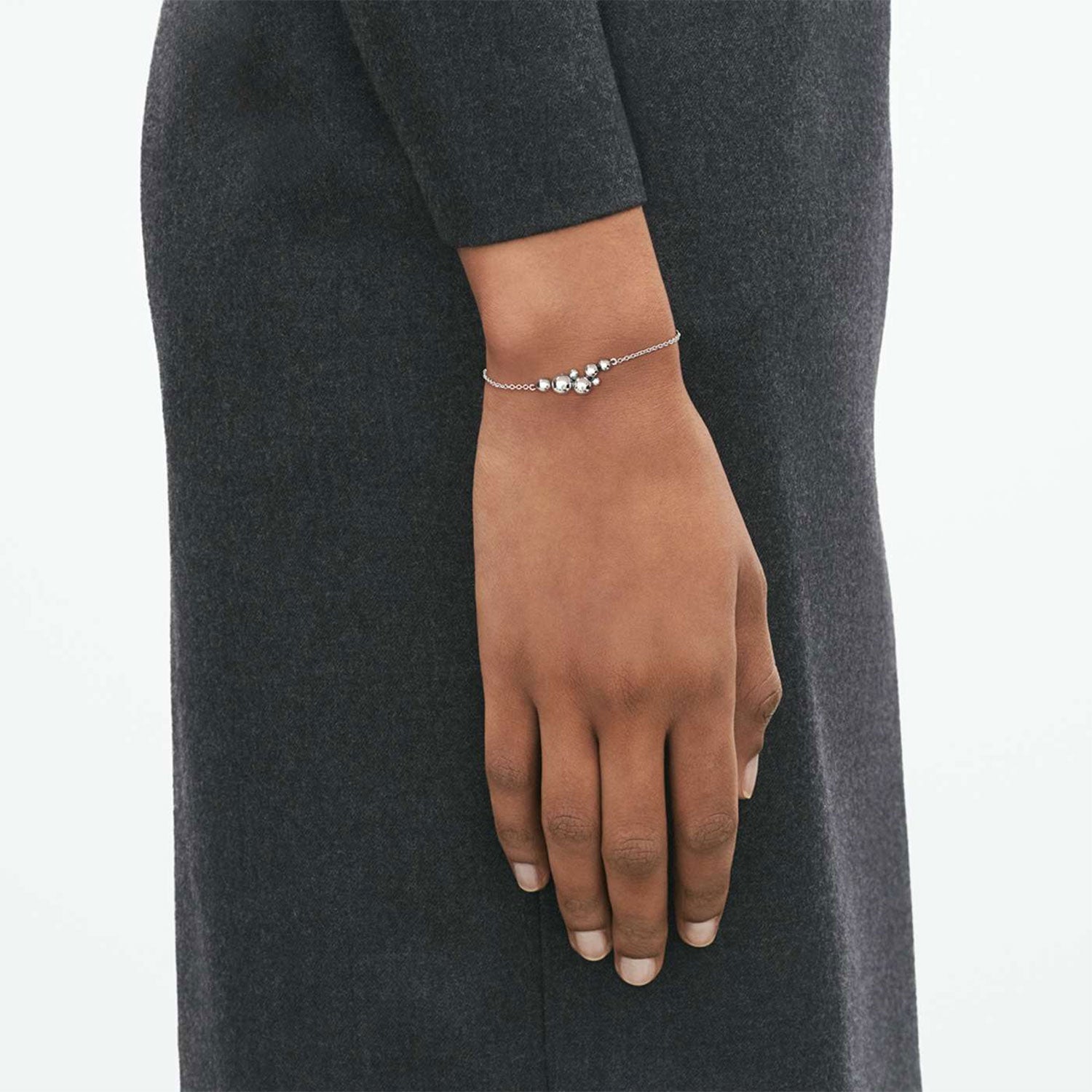 Georg Jensen Moonlight Grapes Sterling Silver Chain Bracelet - Berry's Jewellers