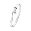 Georg Jensen Torun Silver Pink Sapphire Set Bangle - Berry's Jewellers