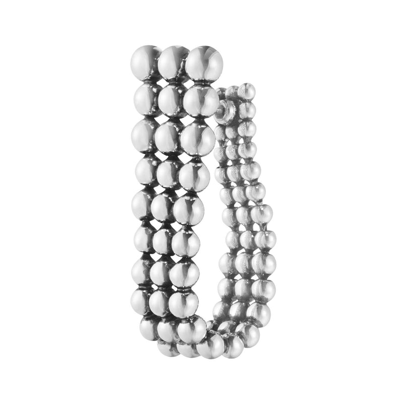 Georg Jensen Moonlight Grapes Silver Long Single Left Side Earring - Berry's Jewellers