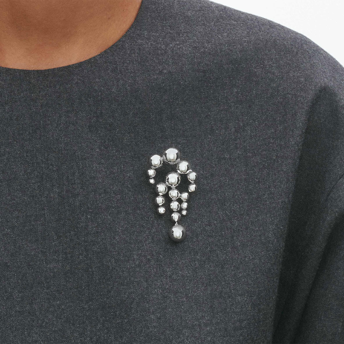 Moonlight Grapes Silver Brooch