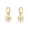Daisy 18ct Yellow Gold Plated Hoop Drop Earrings