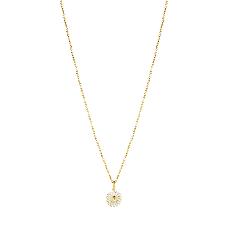 Georg Jensen Daisy 18ct Yellow Gold Plated Silver & White Enamel Pendant - Berry's Jewellers