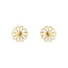 Georg Jensen Daisy 18ct Yellow Gold Plated Silver & White Enamel Stud Earrings - Berry's Jewellers