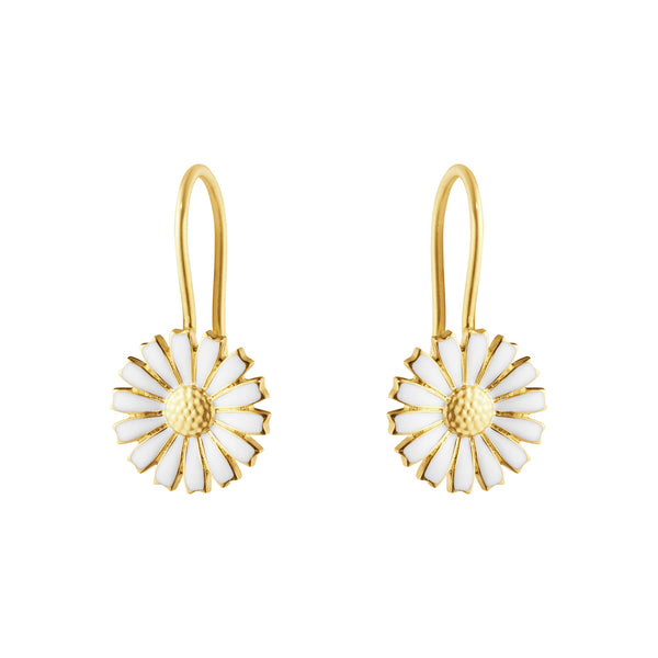 Georg Jensen Daisy 18ct Yellow Gold Plated Silver Earhooks - Berry's Jewellers