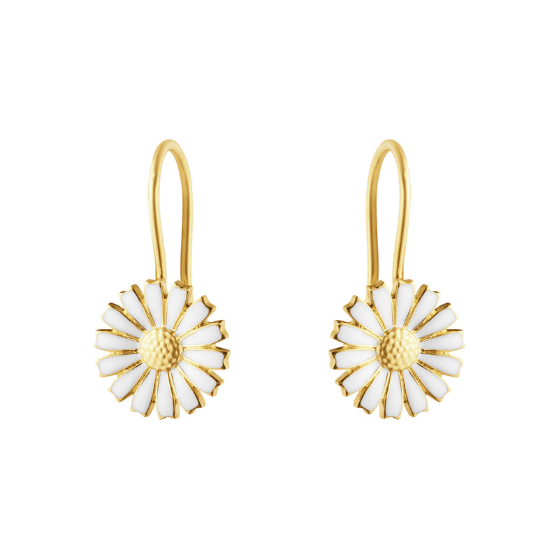 Georg Jensen Daisy 18ct Yellow Gold Plated Silver Earhooks - Berry's Jewellers