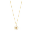 Daisy 18ct Gold Plated Sterling Silver & White Enamel Pendant