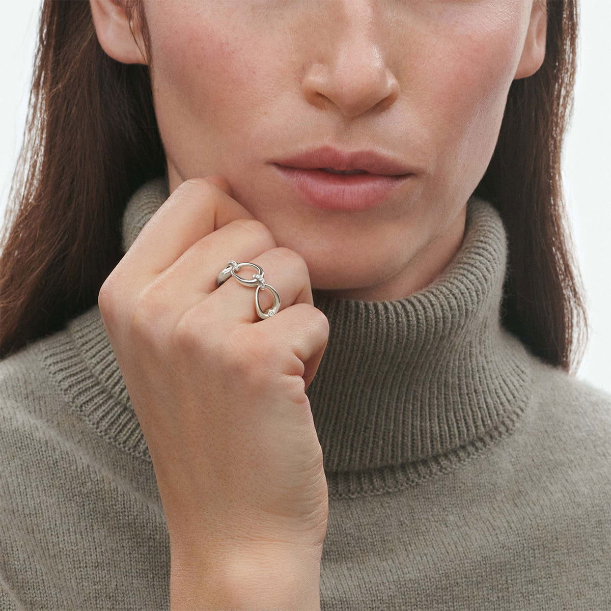 Offspring Silver And Diamond Ring