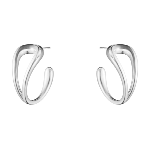 Mercy Silver Hoop Earrings