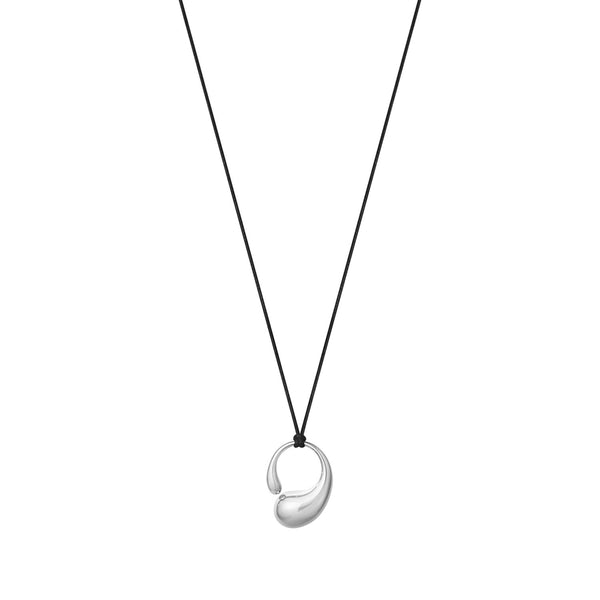 Georg Jensen Mercy Silver Medium Pendant On Cord Necklace - Berry's Jewellers