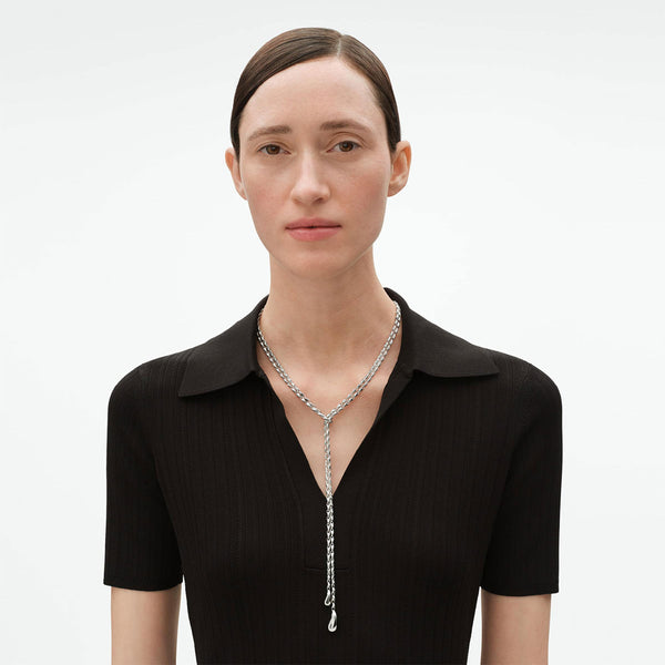Georg Jensen Reflect Silver Lariat Necklace - Berry's Jewellers