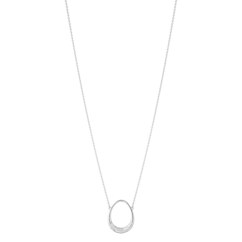 Georg Jensen Offspring Small Silver Diamond Set Pendant - Berry's Jewellers