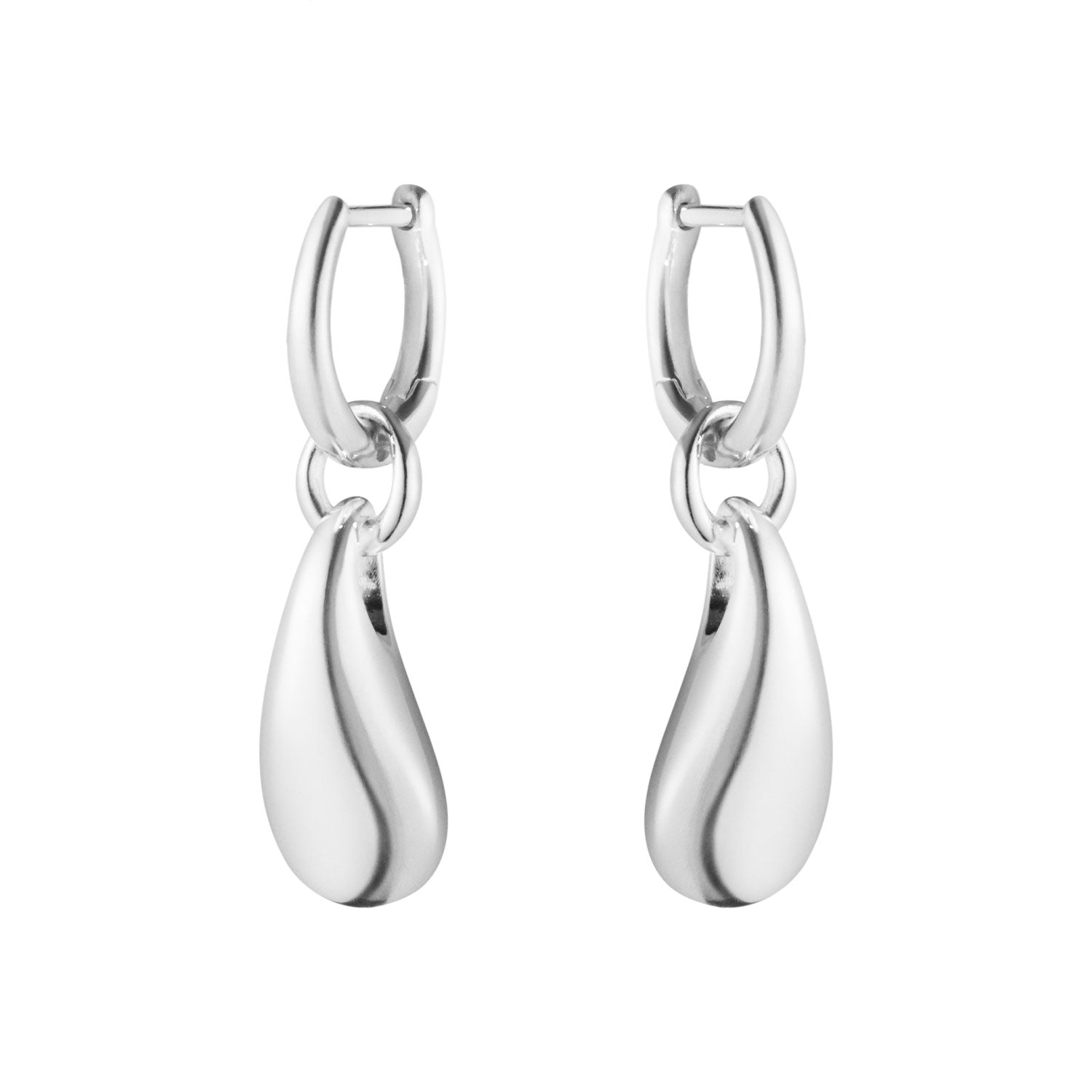 Georg Jensen Reflect Silver Drop Earrings - Berry's Jewellers