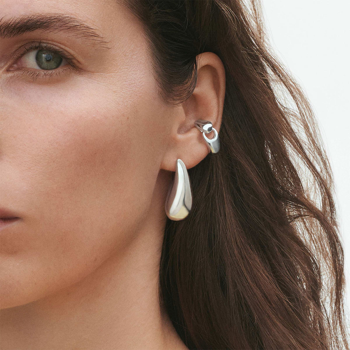 Georg Jensen Reflect Large Silver Earrings - Berry's Jewellers