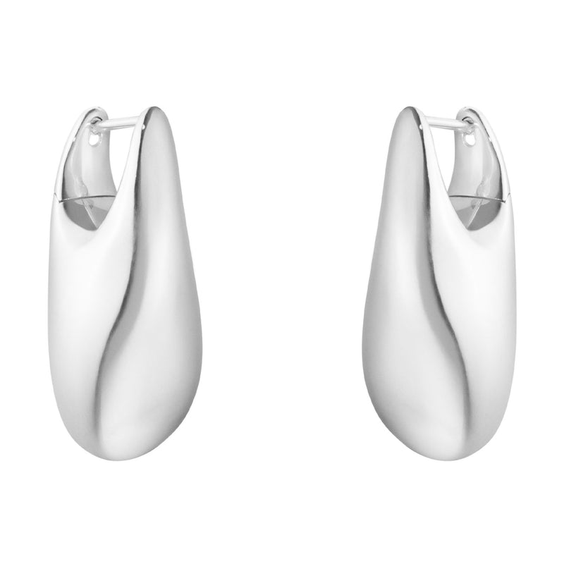 Georg Jensen Reflect Large Silver Earrings - Berry's Jewellers