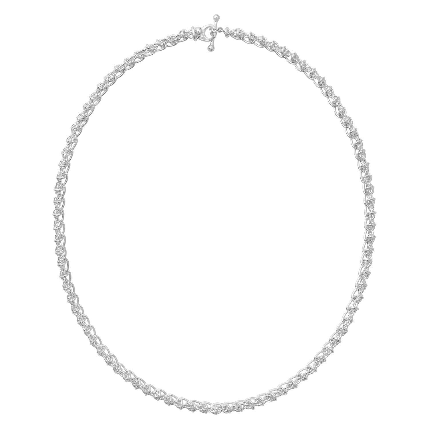 Weft Slim Silver Necklace